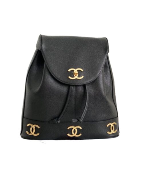 [REP 1:1] Caviar Triple CC Backpack Black For Women 13.4in / 34cm