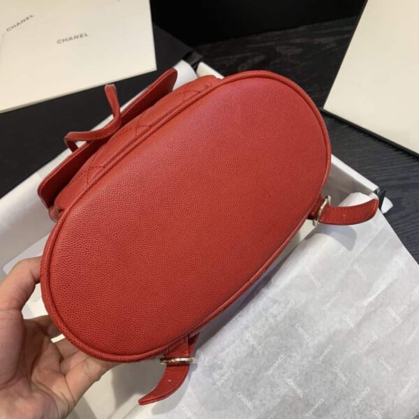 [REP 1:1] Caviar Vintage Duma Backpack Black/White/Red For Women 9.5in / 24cm AS1371