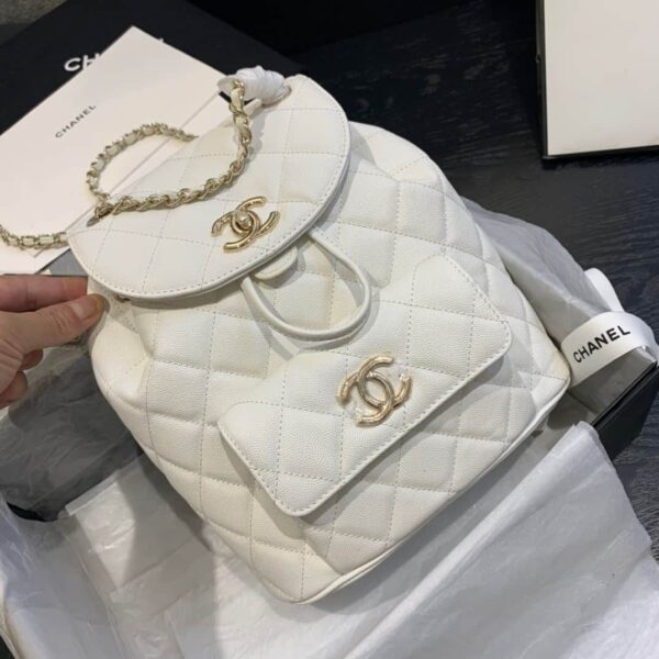 [REP 1:1] Caviar Vintage Duma Backpack Black/White/Red For Women 9.5in / 24cm AS1371