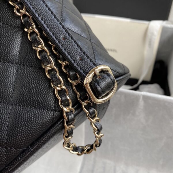 [REP 1:1] Caviar Vintage Duma Backpack Black/White/Red For Women 9.5in / 24cm AS1371