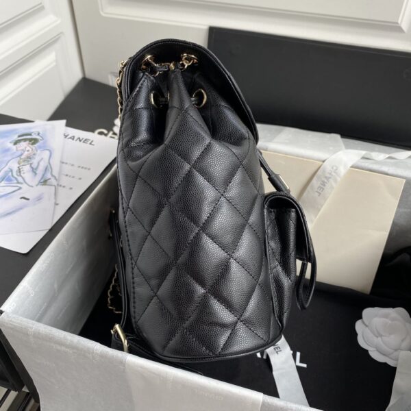 [REP 1:1] Caviar Vintage Duma Backpack Black/White/Red For Women 9.5in / 24cm AS1371