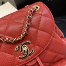 [REP 1:1] Caviar Vintage Duma Backpack Black/White/Red For Women 9.5in / 24cm AS1371