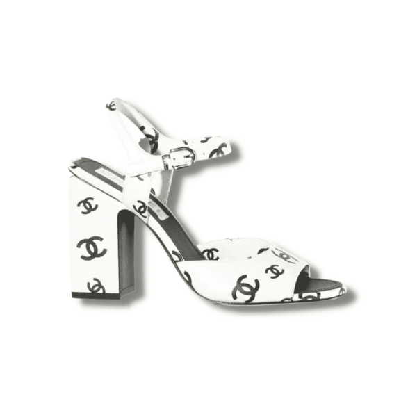 CC 100mm Heeled Sandal White For Women