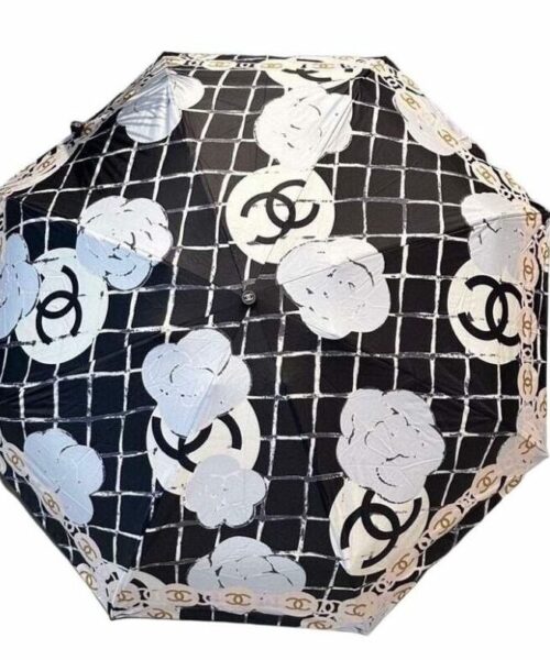 CC Check Folding Umbrella Black
