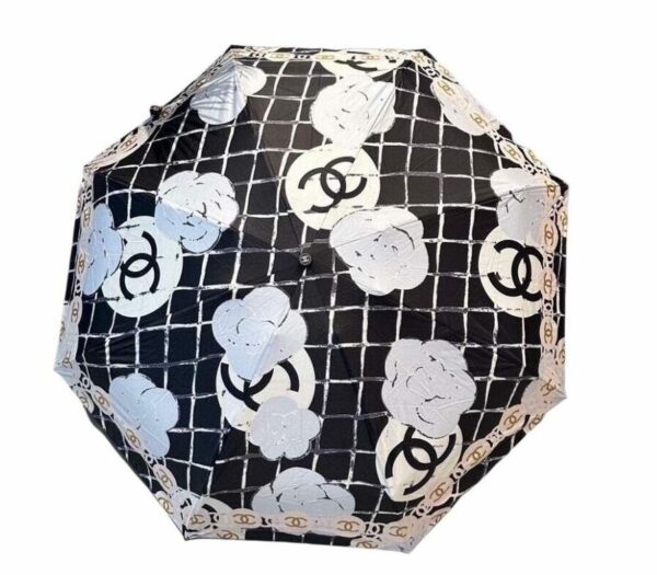 CC Check Folding Umbrella Black