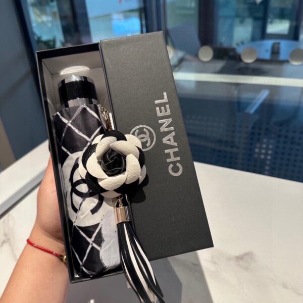 CC Check Folding Umbrella Black