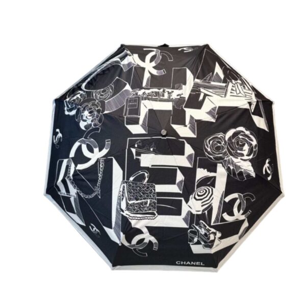 CC Folding Umbrella With Designer Compact Black
