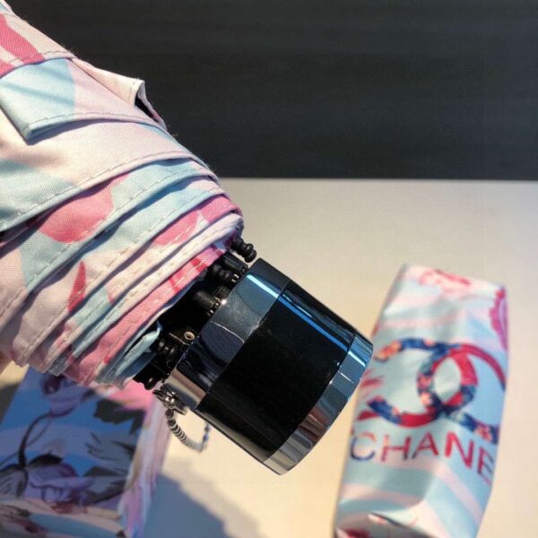 CC Folding Umbrella With Flower Light Blue