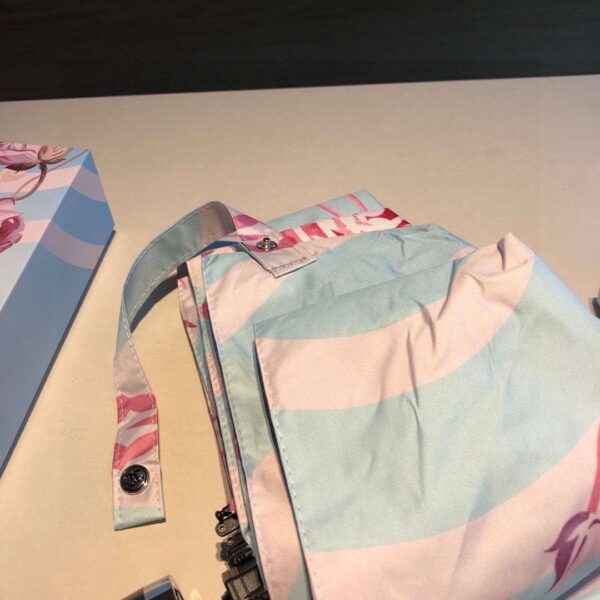 CC Folding Umbrella With Flower Light Blue