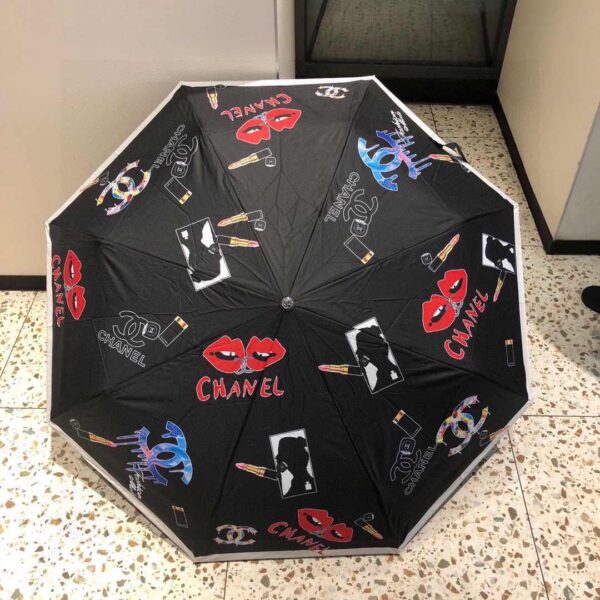 CC Folding Umbrella With Make Up Black