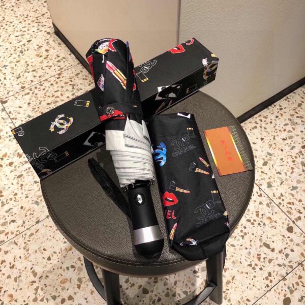 CC Folding Umbrella With Make Up Black