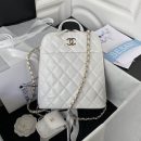 [REP 1:1] CC Rucksack Backpack Black/White/Pink/ Steel Blue For Women 7.1in / 18cm AS3332