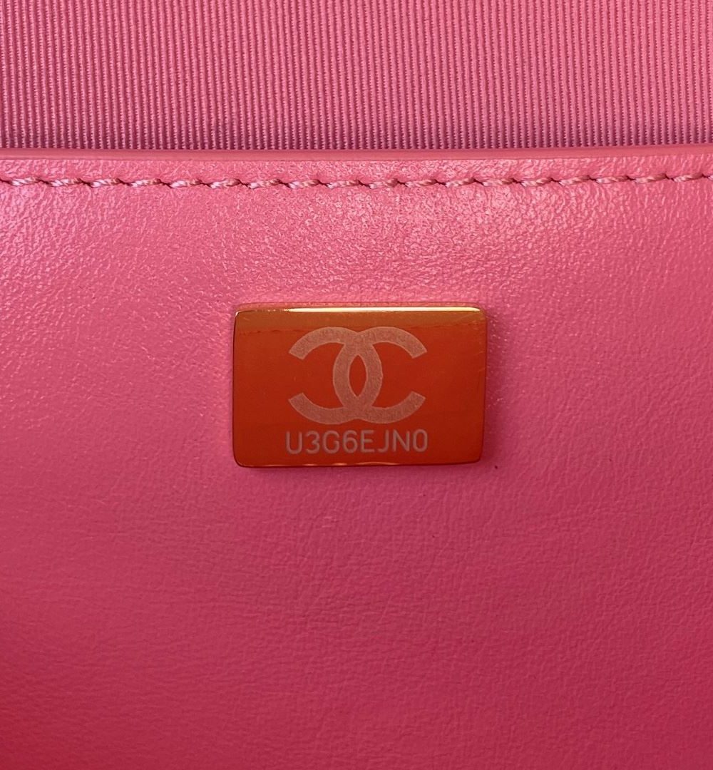 [REP 1:1] CC Rucksack Backpack Black/White/Pink/ Steel Blue For Women 7.1in / 18cm AS3332