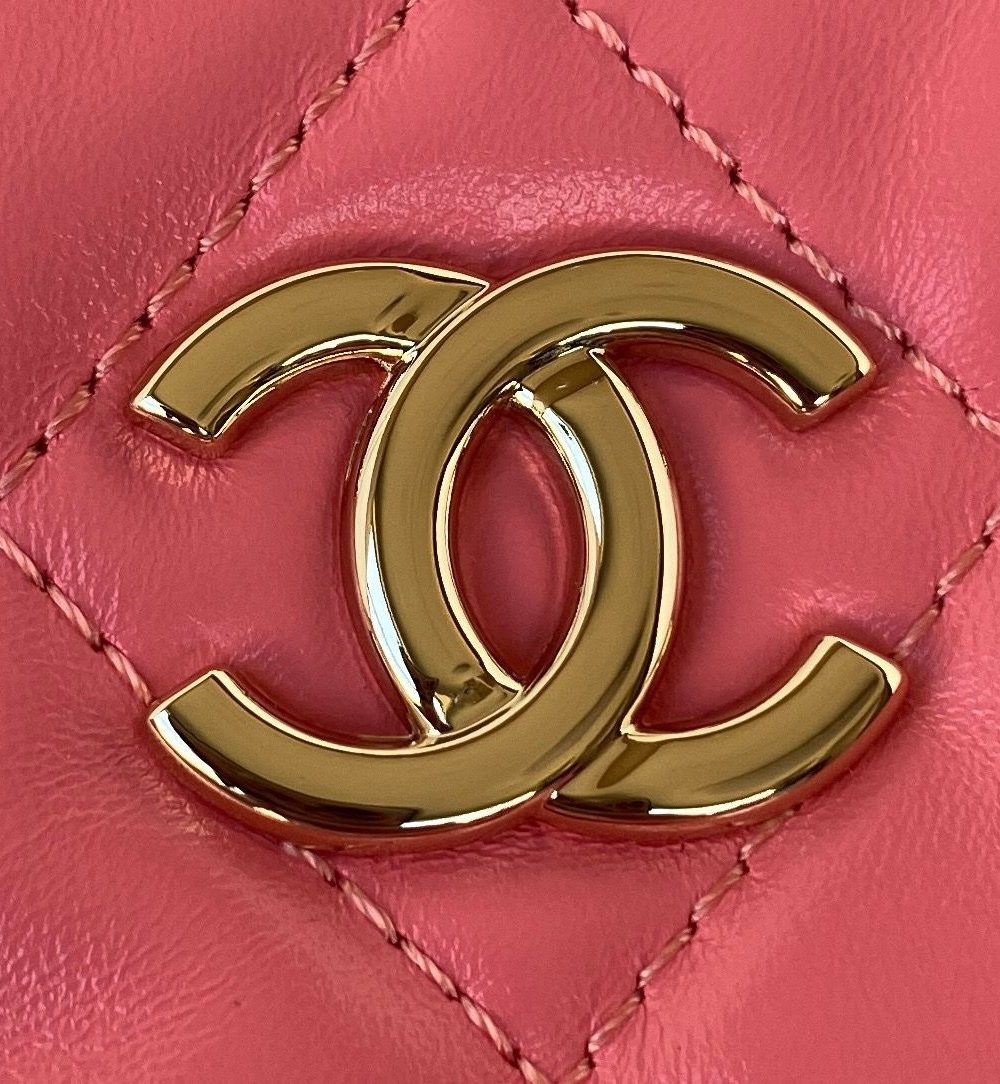 [REP 1:1] CC Rucksack Backpack Black/White/Pink/ Steel Blue For Women 7.1in / 18cm AS3332