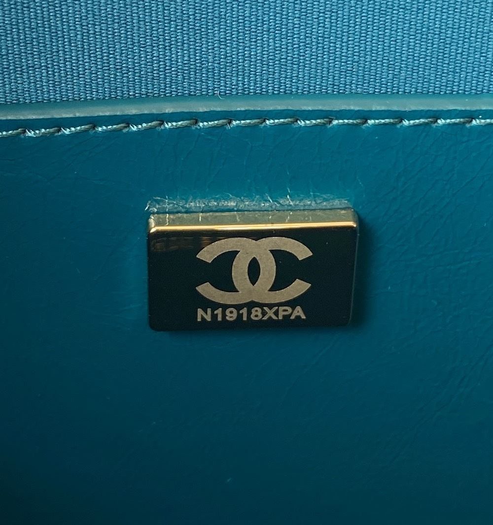 [REP 1:1] CC Rucksack Backpack Black/White/Pink/ Steel Blue For Women 7.1in / 18cm AS3332