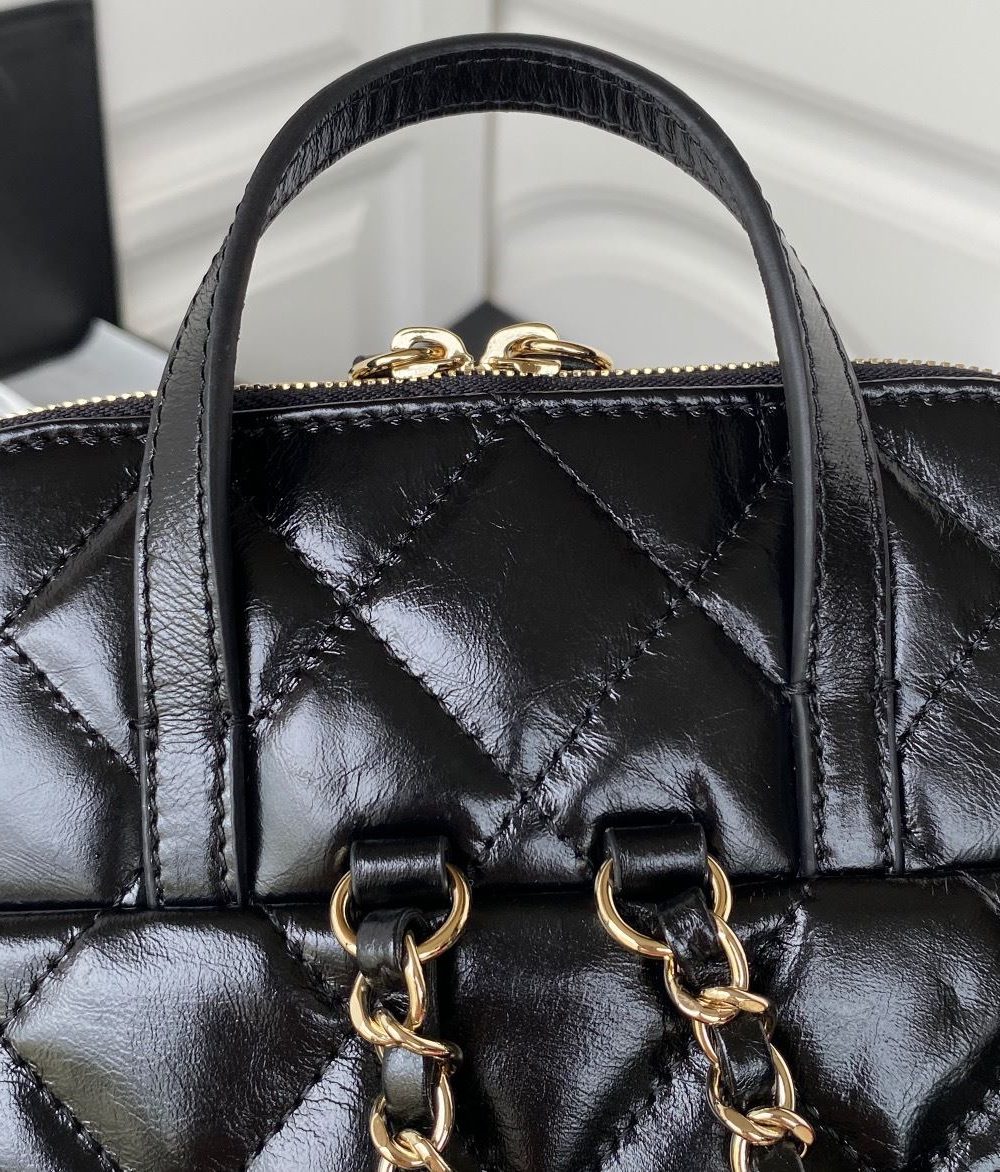 [REP 1:1] CC Rucksack Backpack Black/White/Pink/ Steel Blue For Women 7.1in / 18cm AS3332