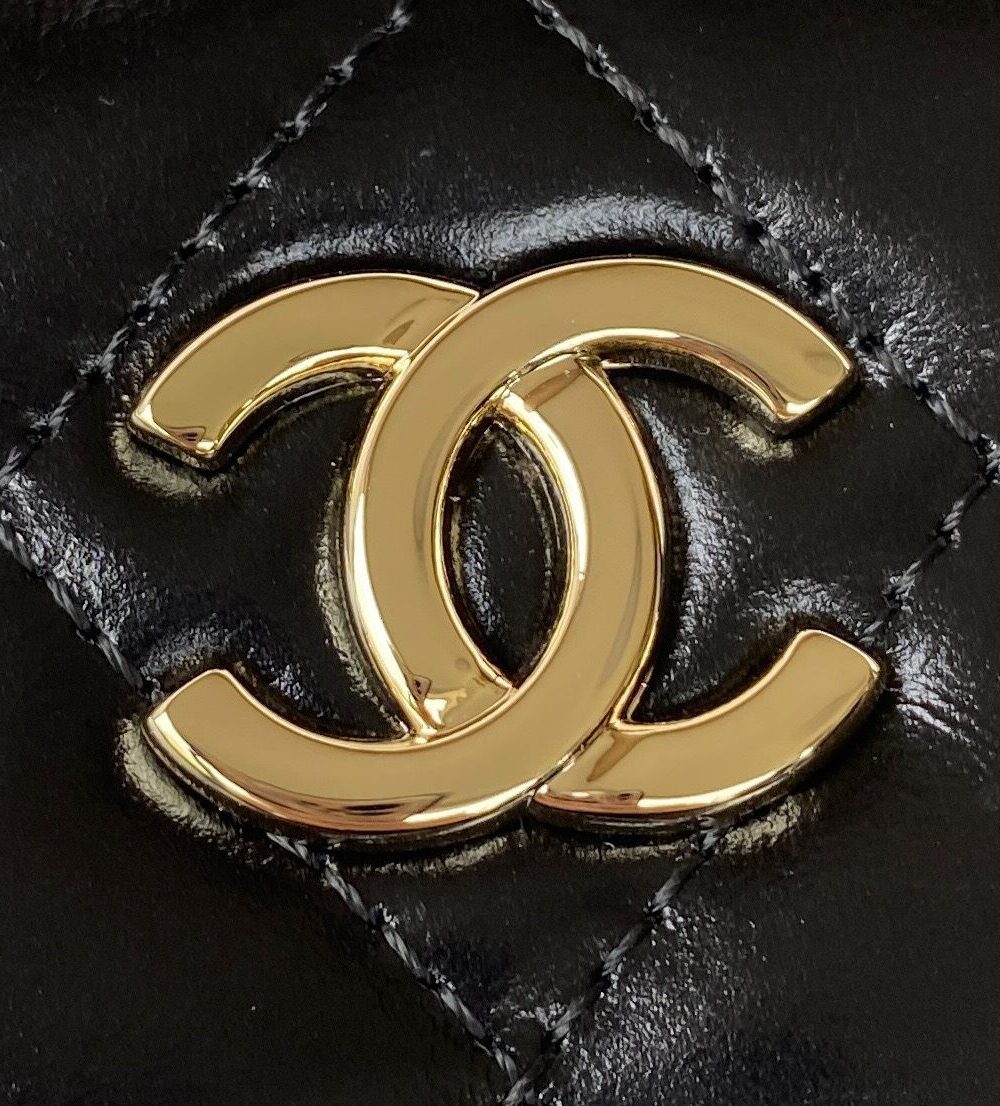 [REP 1:1] CC Rucksack Backpack Black/White/Pink/ Steel Blue For Women 7.1in / 18cm AS3332