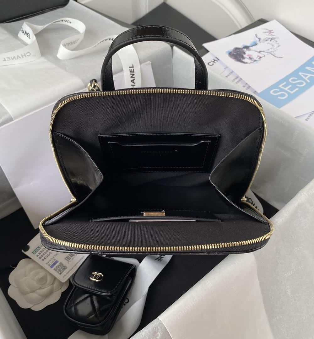 [REP 1:1] CC Rucksack Backpack Black/White/Pink/ Steel Blue For Women 7.1in / 18cm AS3332