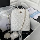 [REP 1:1] CC Rucksack Backpack Black/White/Pink/ Steel Blue For Women 7.1in / 18cm AS3332