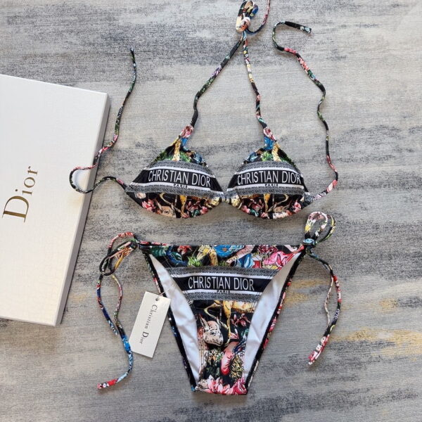 CD Cut-Out Two-Piece Swimsuit Multicolor For Women