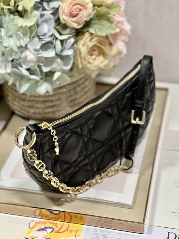 1:1 Replica Cd Lounge Bag Black/White For Women in/ 26cm M22626FBE_M900