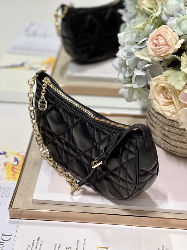 1:1 Replica Cd Lounge Bag Black/White For Women in/ 26cm M22626FBE_M900