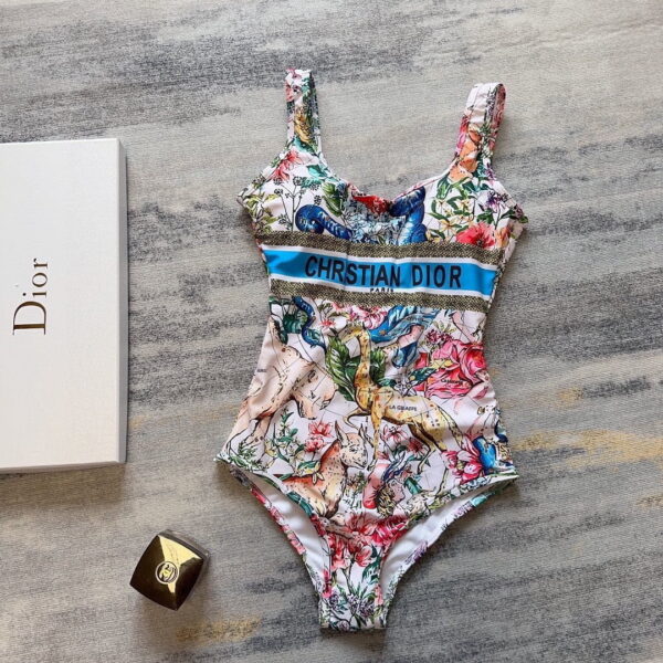 CD One-Piece Swimsuit White For Women