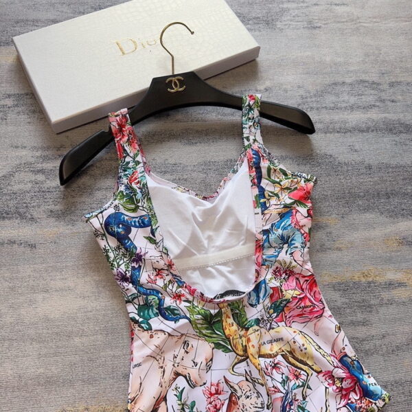 CD One-Piece Swimsuit White For Women