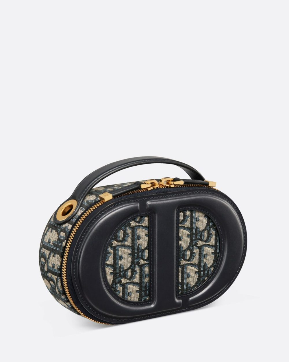 1:1 Replica CD Signature Oval Camera Bag Blue For Women S2201UTZQ_M928- 18 Cm/ 7 Inches