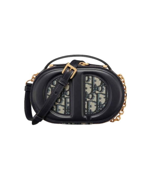 1:1 Replica CD Signature Oval Camera Bag Blue For Women S2201UTZQ_M928- 18 Cm/ 7 Inches