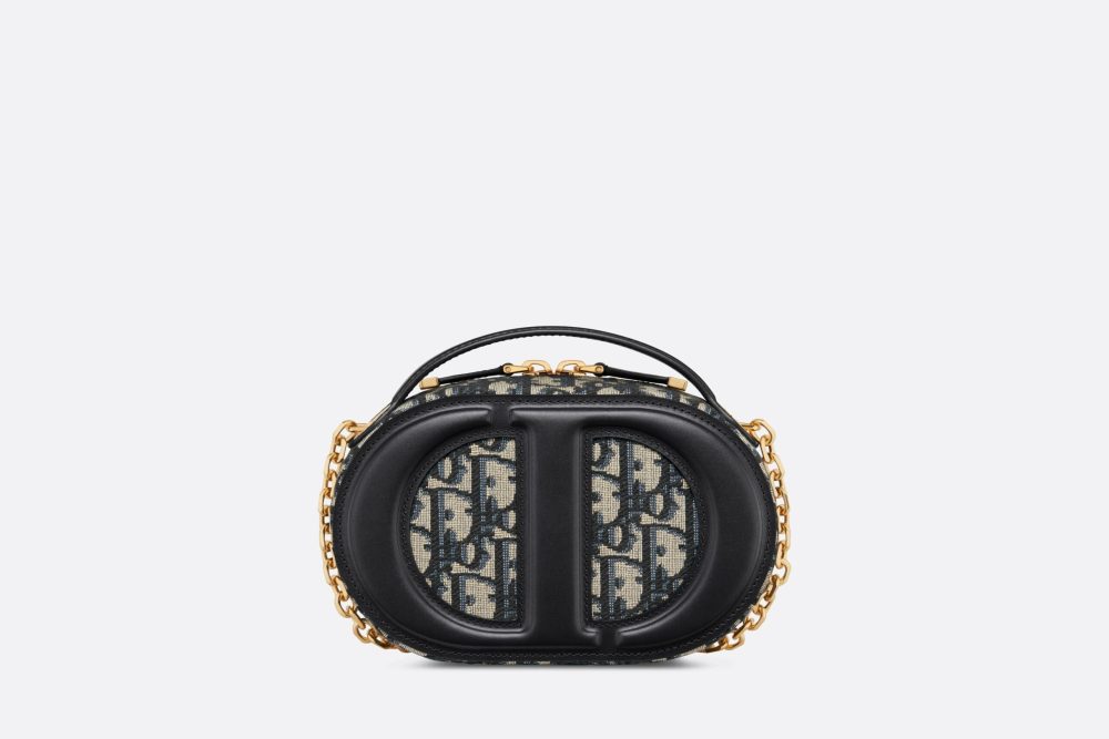 1:1 Replica CD Signature Oval Camera Bag Blue For Women S2201UTZQ_M928- 18 Cm/ 7 Inches - Image 2