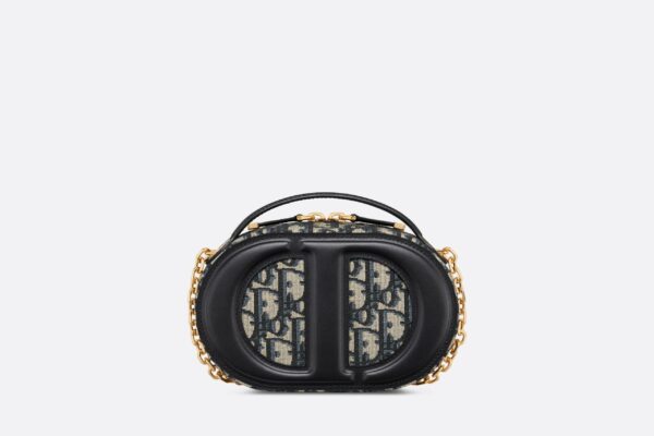 1:1 Replica CD Signature Oval Camera Bag Blue For Women S2201UTZQ_M928- 18 Cm/ 7 Inches