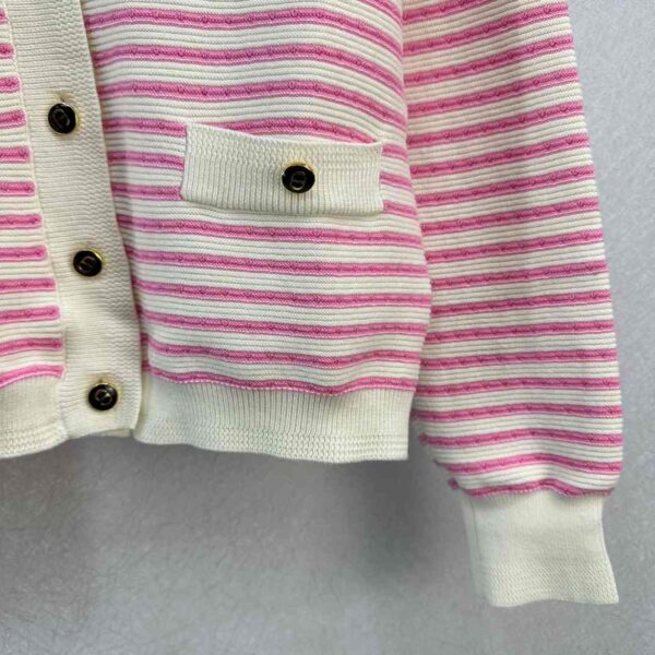 CD Wool Jacket Pink And White For Women