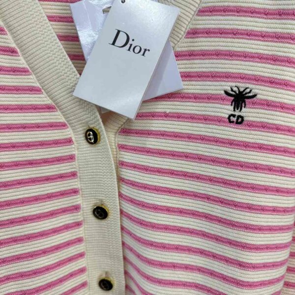 CD Wool Jacket Pink And White For Women