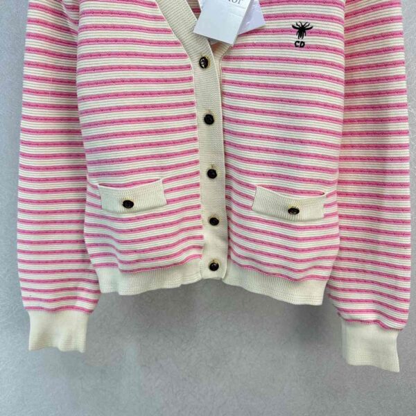 CD Wool Jacket Pink And White For Women