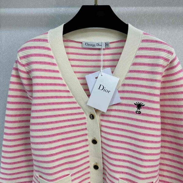 CD Wool Jacket Pink And White For Women