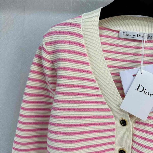 CD Wool Jacket Pink And White For Women