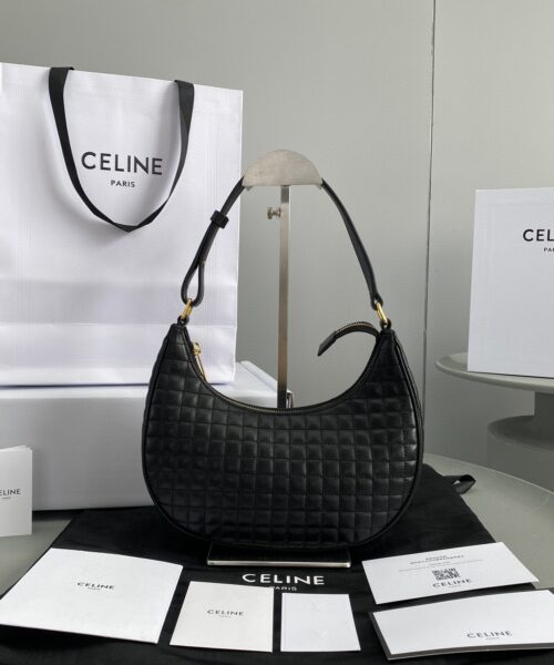 1:1 Replica Celine Ava Bag Black For Women 9in/23.5cm