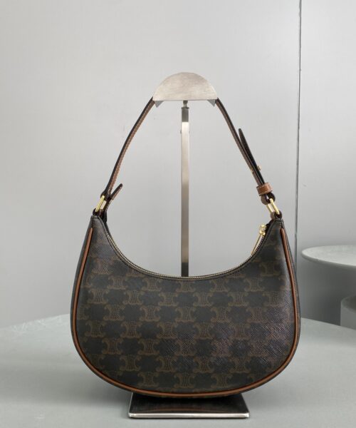 1:1 Replica Celine Ava Bag In Triomphe Canvas Brown For Women 9in/23.5cm 193952BZJ.04LU