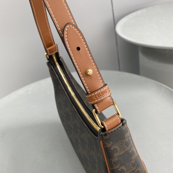 1:1 Replica Celine Ava Bag In Triomphe Canvas Brown For Women 9in/23.5cm 193952BZJ.04LU