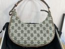 1:1 Replica Celine Ava Bag In Triomphe Canvas Green For Women 9in/23cm