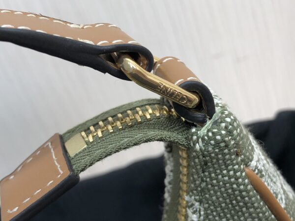 1:1 Replica Celine Ava Bag In Triomphe Canvas Green For Women 9in/23cm