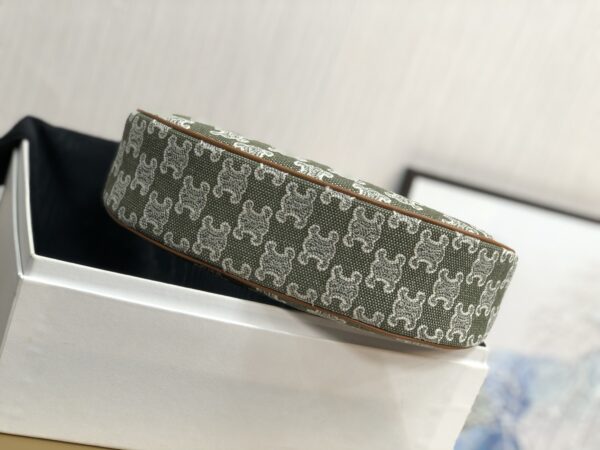 1:1 Replica Celine Ava Bag In Triomphe Canvas Green For Women 9in/23cm