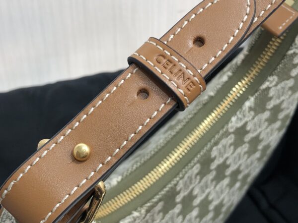 1:1 Replica Celine Ava Bag In Triomphe Canvas Green For Women 9in/23cm