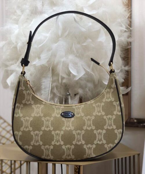 1:1 Replica Celine Ava Bag In Triomphe Canvas XL Beige For Women 9in/23cm