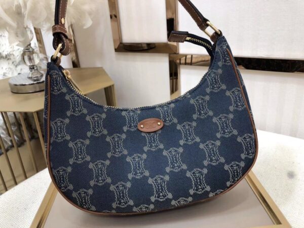 1:1 Replica Celine Ava Bag In Triomphe Canvas XL Denim For Women 9in/23cm