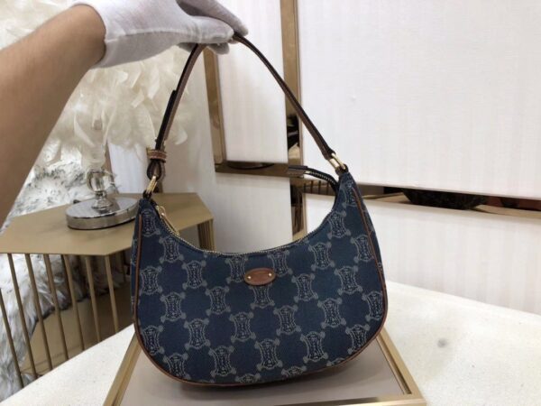1:1 Replica Celine Ava Bag In Triomphe Canvas XL Denim For Women 9in/23cm