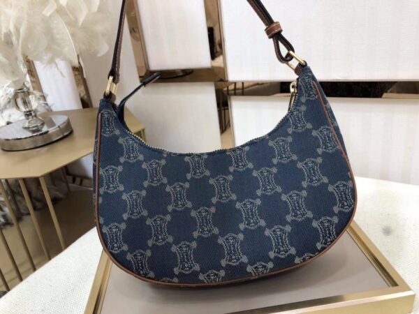 1:1 Replica Celine Ava Bag In Triomphe Canvas XL Denim For Women 9in/23cm
