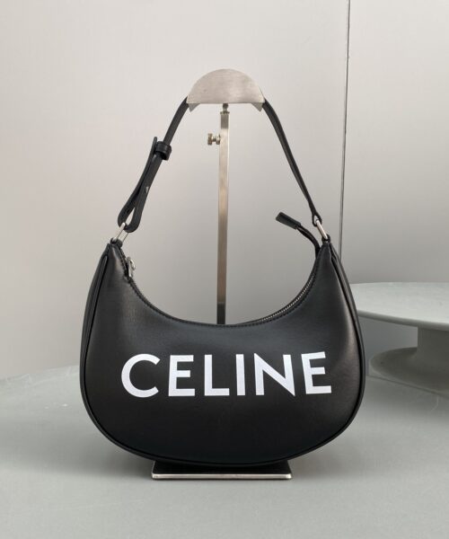 1:1 Replica Celine Ava Bag With Celine Print Black For Women 9in/23.5cm