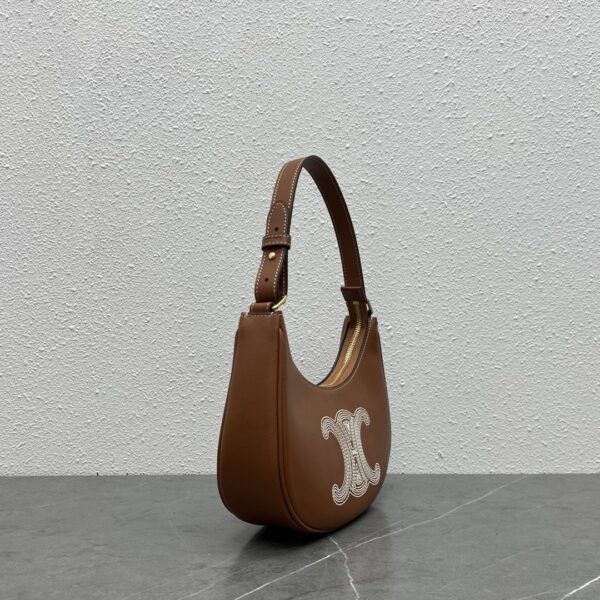 1:1 Replica Celine Ava Bag With Triomphe Embroidery Tan For Women 9in/23cm 193953EFS.04LU